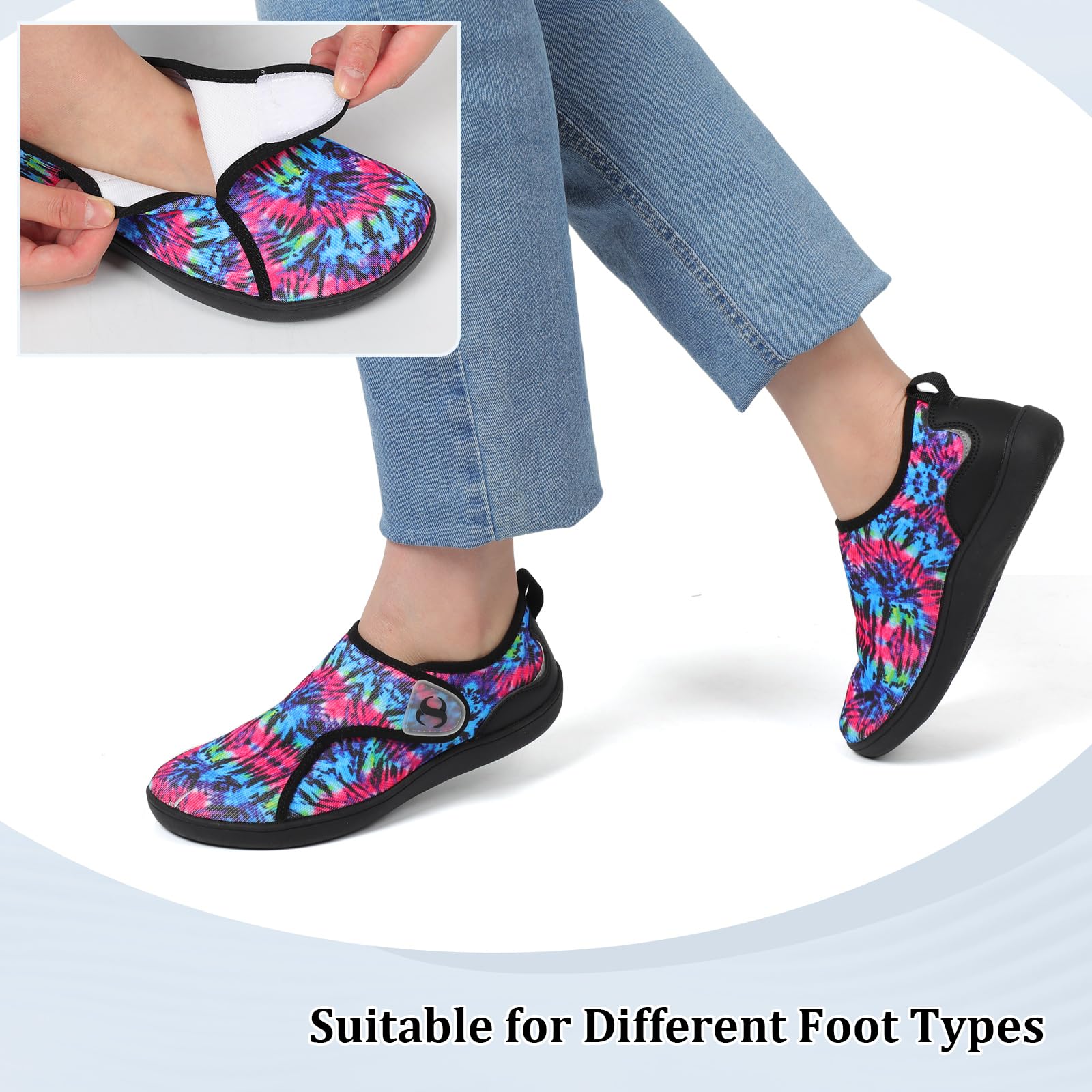Diabetic Shoes for Women Extra Wide Recovery Nursing Shoes Comfortable Bunion Edema Neuropathy Orthopedic Shoes Zero Drop Sole G