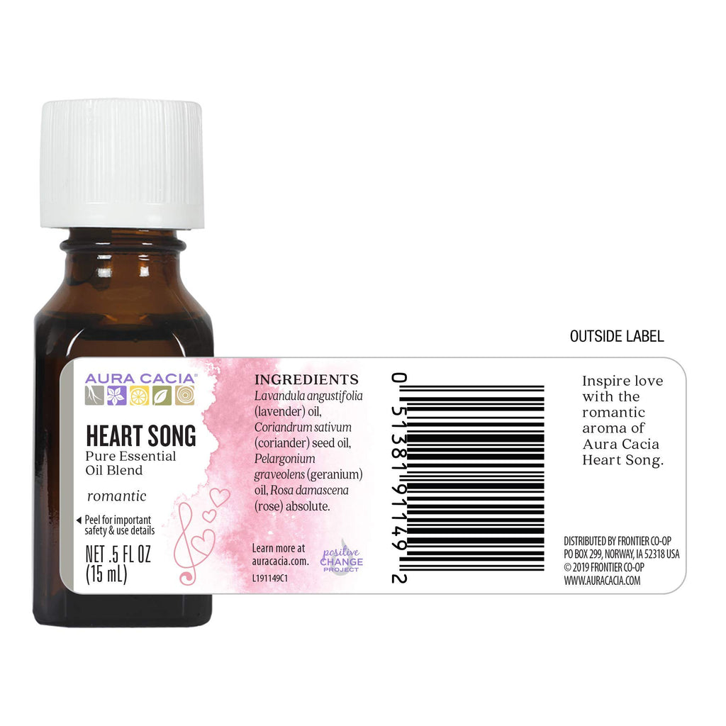 Aura Cacia Heart Song Essential Oil Blends 1/2 Oz. Bottle