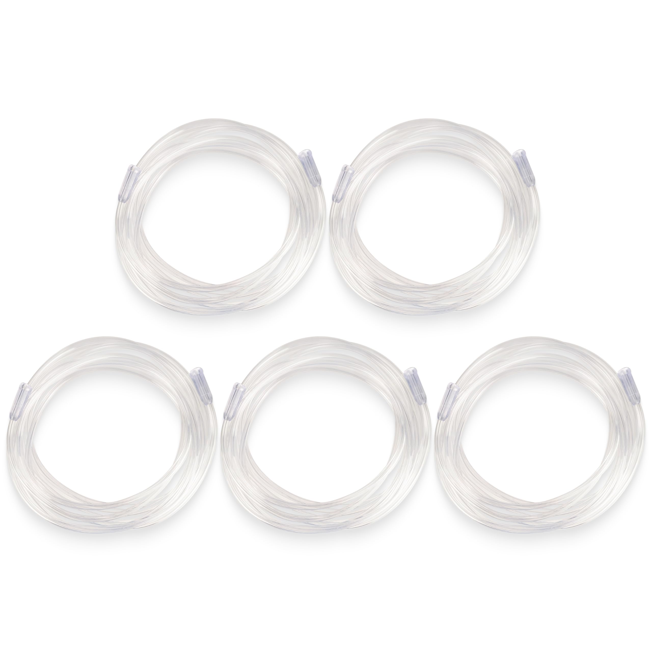 JWYN 5pk 25Ft Oxygen Supply Tubing, 3-Channel Kink-Resistant Design, Salter Style Clear
