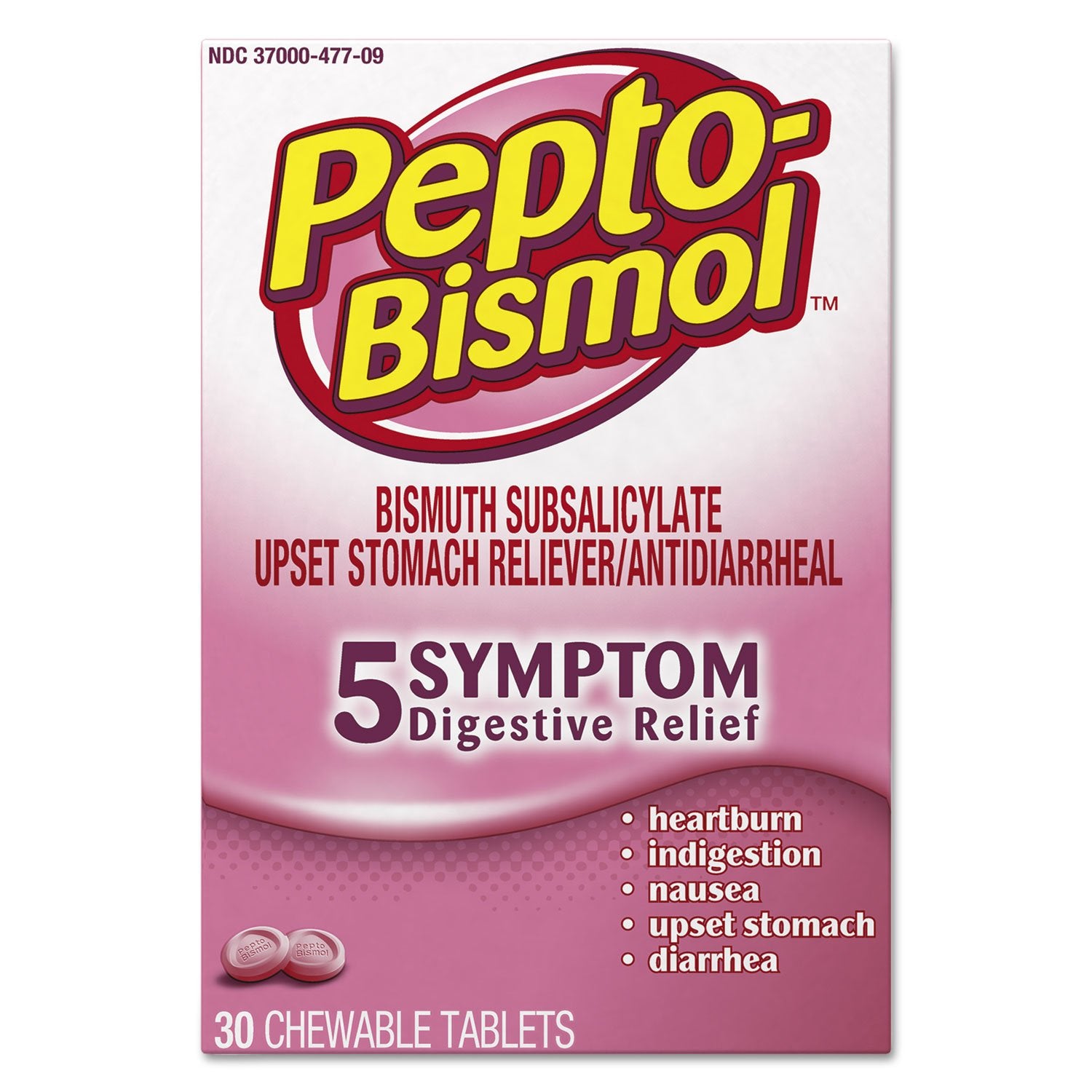 Pepto Bismol 03977Bx Chewable Tablets, Original Flavor, 30/Box (Pgc03977Bx)