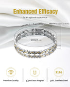 Jecanori Magnetic Bracelets for Women, Ultra Strength 3500 Gauss Magnet Bracelet, Mermaid Titanium Steel Bracelets Jewelry Gifts