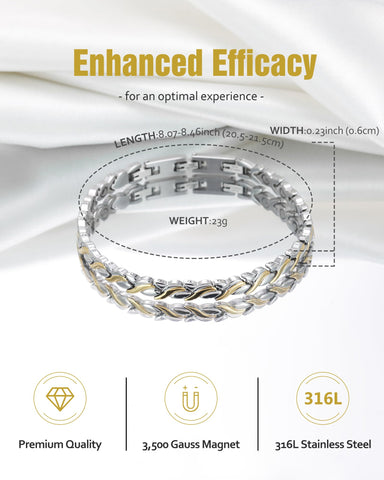 Jecanori Magnetic Bracelets for Women, Ultra Strength 3500 Gauss Magnet Bracelet, Mermaid Titanium Steel Bracelets Jewelry Gifts