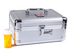 MEDICINE RX SAFE Medication Carrying Case - Large_Silver