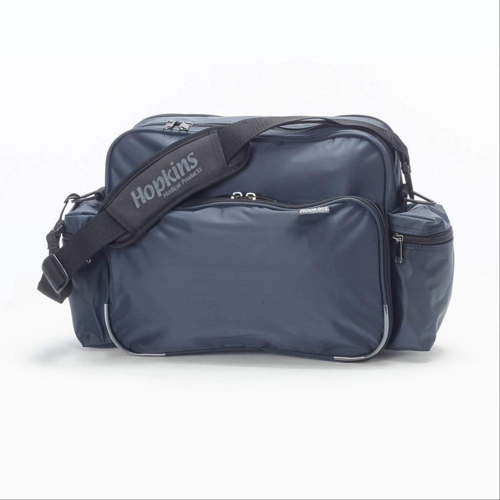 Hopkins Medical Products Original Home Health Shoulder Bag, 70D Waterproof Nylon, Fold-Down Compartment, Adjustable Straps, 14x1