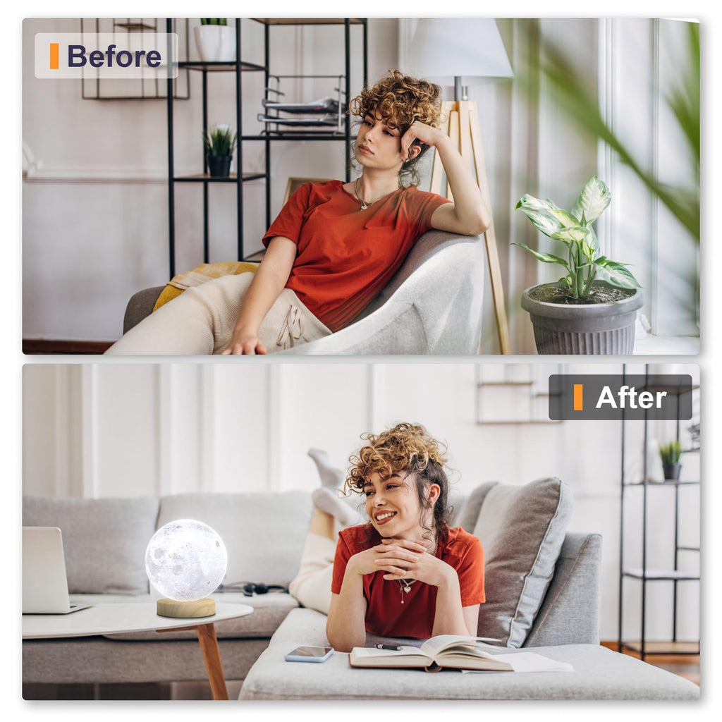 Doraubia Light Therapy Lamp,10000 Lux Sun Lamp with 3 Color Temperatures,Stepless Brightness,Timer & Memory Function, Happy Sunl