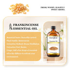 EUQEE Frankincense Essential Oil 118ml Large Bottle Pure Frankincense Oil with Glass Dropper Greatect for Aromatherapy, Diffuser