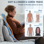 Mynt FSA HSA Eligible Foldable Back Massager, Chair Massager with Soothing Heat, Flexible Massage Chair Pad with Soft S-Curve Lo