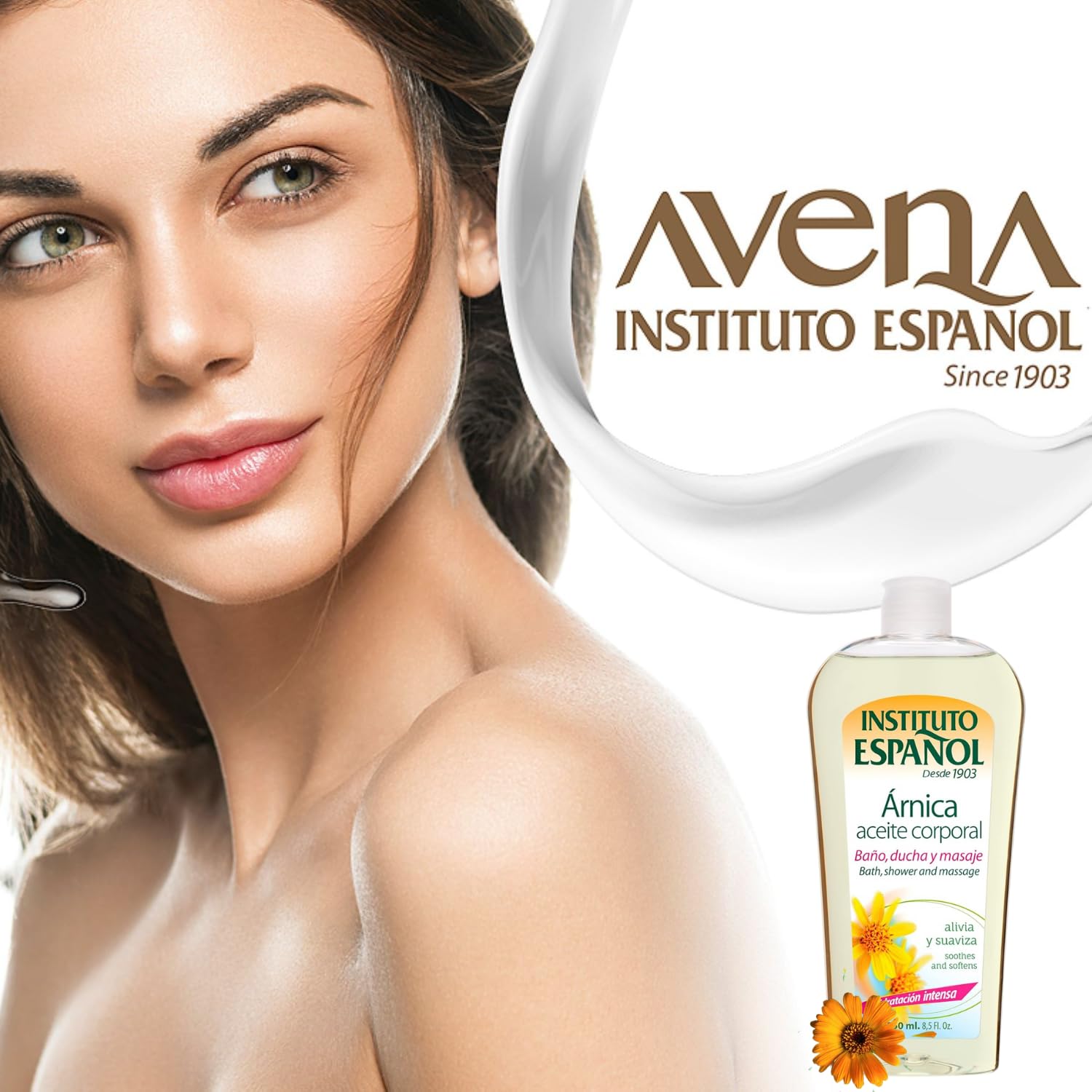 Instituto Espaol Arnica Oil, Body Oil, Fresh Fragrance, 8.5 Fl Oz, Bottle.