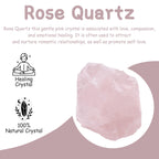 QINJIEJIE 2PCS Rose Quartz Raw Crystals 1.8-2.2'' Raw Crystals Healing Stones Bulk Large Crystal Rocks Stones for Tumbling Cabbi
