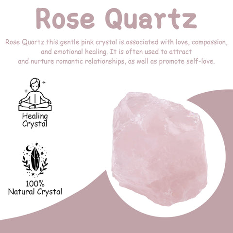QINJIEJIE 2PCS Rose Quartz Raw Crystals 1.8-2.2'' Raw Crystals Healing Stones Bulk Large Crystal Rocks Stones for Tumbling Cabbi