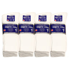 Falari Physicians Approved Diabetic Socks Crew Unisex 3, 6 or 12-Pack (9-11 Women/Men Size, 12 Pairs White)