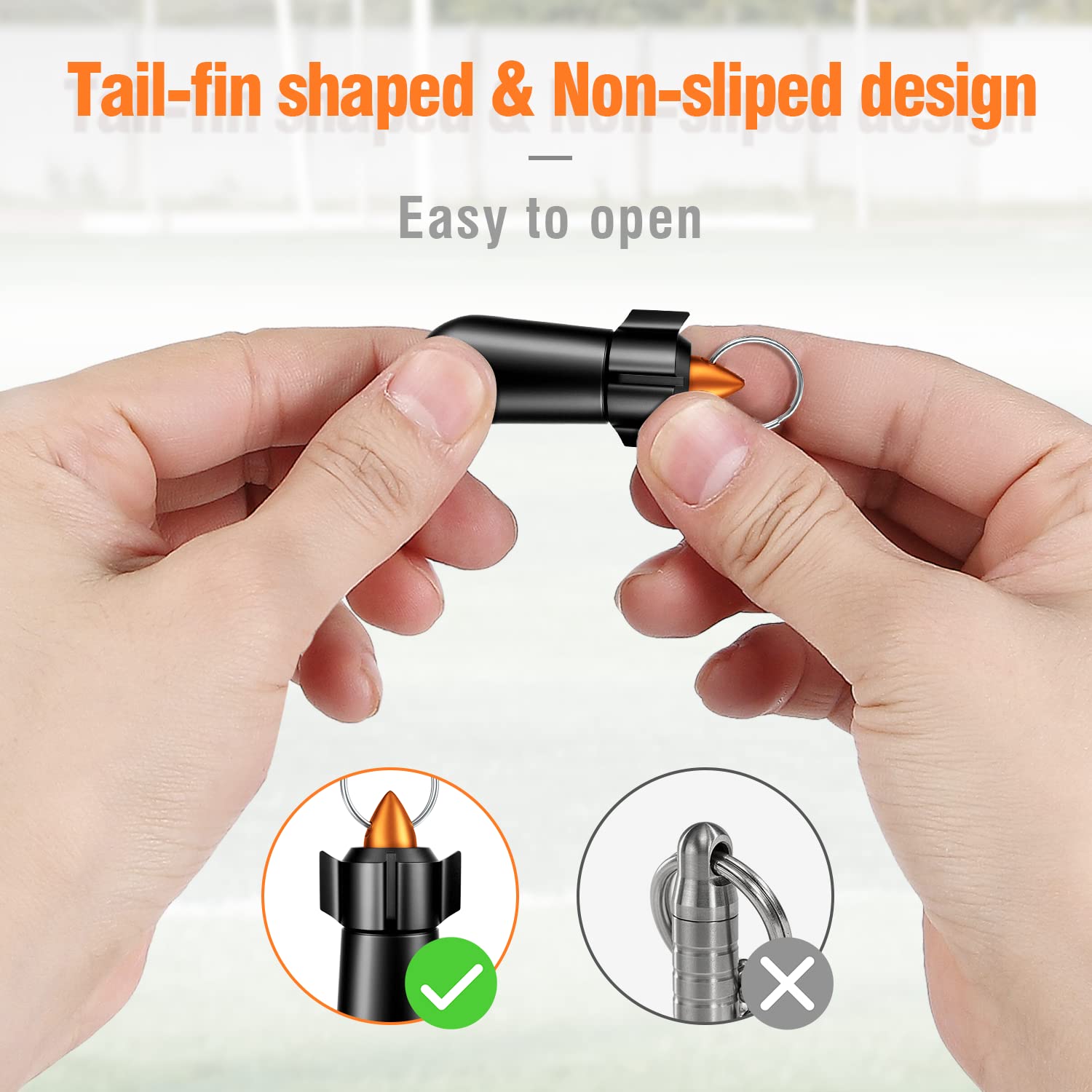 2 Packs Pill Keychain, Pill Case, Waterproof Pill Holder, Portable Pill Container, Aluminum Alloy, Single Chamber, Small Pocket