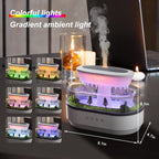 HIROGA Rain Diffuser 250ML Essential Oil Diffuser, Cloud Humidifier Rain Water Drip Humidifier with Drip Music Micro Landscape U