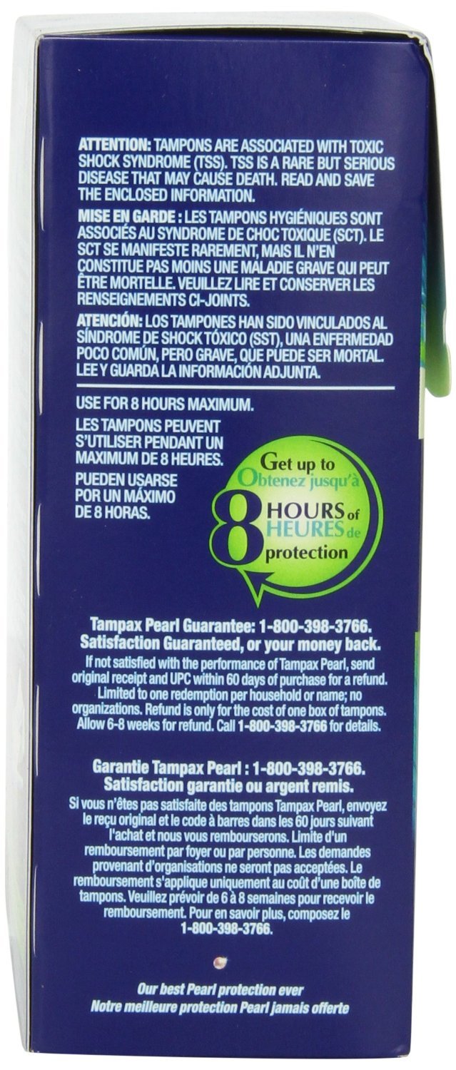 Tampax Pearl Super Unscnt Size 36ct Tampax Pearl Super Unscnted 36ct