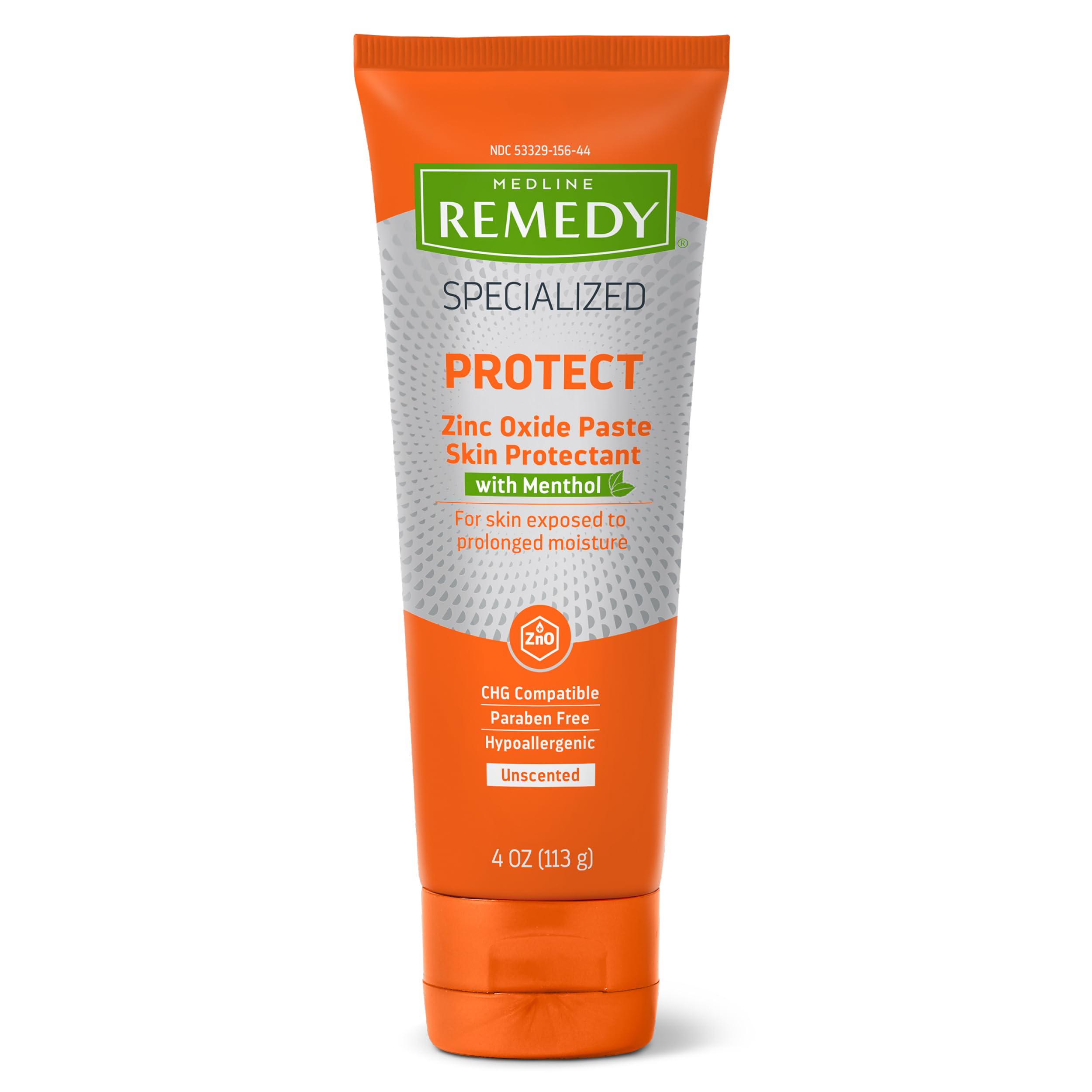 Medline Remedy Specialized Zinc Oxide Paste with Menthol (4 oz Tube), Unscented, Calamine, Incontinence Care, Diaper Rash, Wetne
