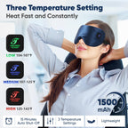 Heated Eye Mask for Dry Eyes, 1500mAh Cordless Warm Eye Compress for Blepharitis, Styes, Washable Cover, Gifts for Family and Fr