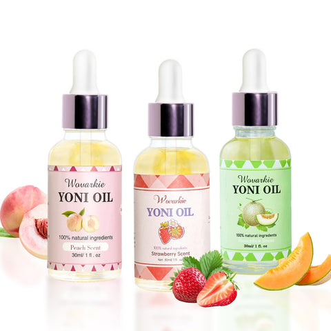 Yoni Oil for Women Set Of 3, 100% Natural Feminine Oil Deodorant for Women, Eliminates Odor and Ph Balanced, Feminine Serum Made