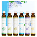 HERBROMAS Aromatherapy Essential Oils Roll On Set, Natural Pre-diluted Blend Oils for Skin Use, Relaxation Gift for Women & Men,