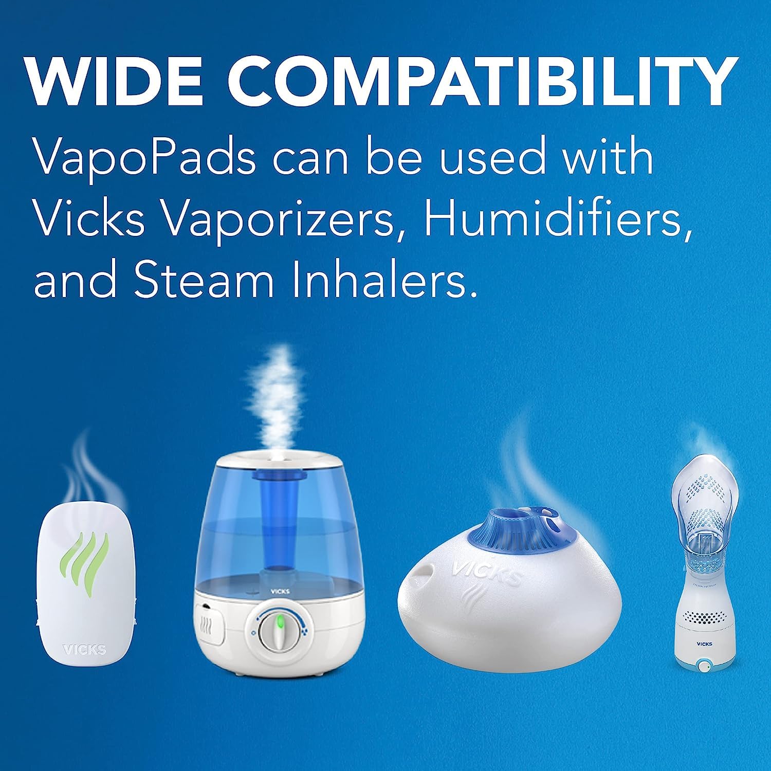 Vicks VapoPads, Soothing Menthol Vapors Replacement Pads, For Use in Vicks Humidifiers, Vaporizers and Steam Inhalers, 6 count