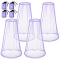 Hestya 4 Pack Mosquito Face Mesh Net Protecting Net for Outdoor Hiking Camping Climbing Mosquito Fly Insects Preventing (Purple)