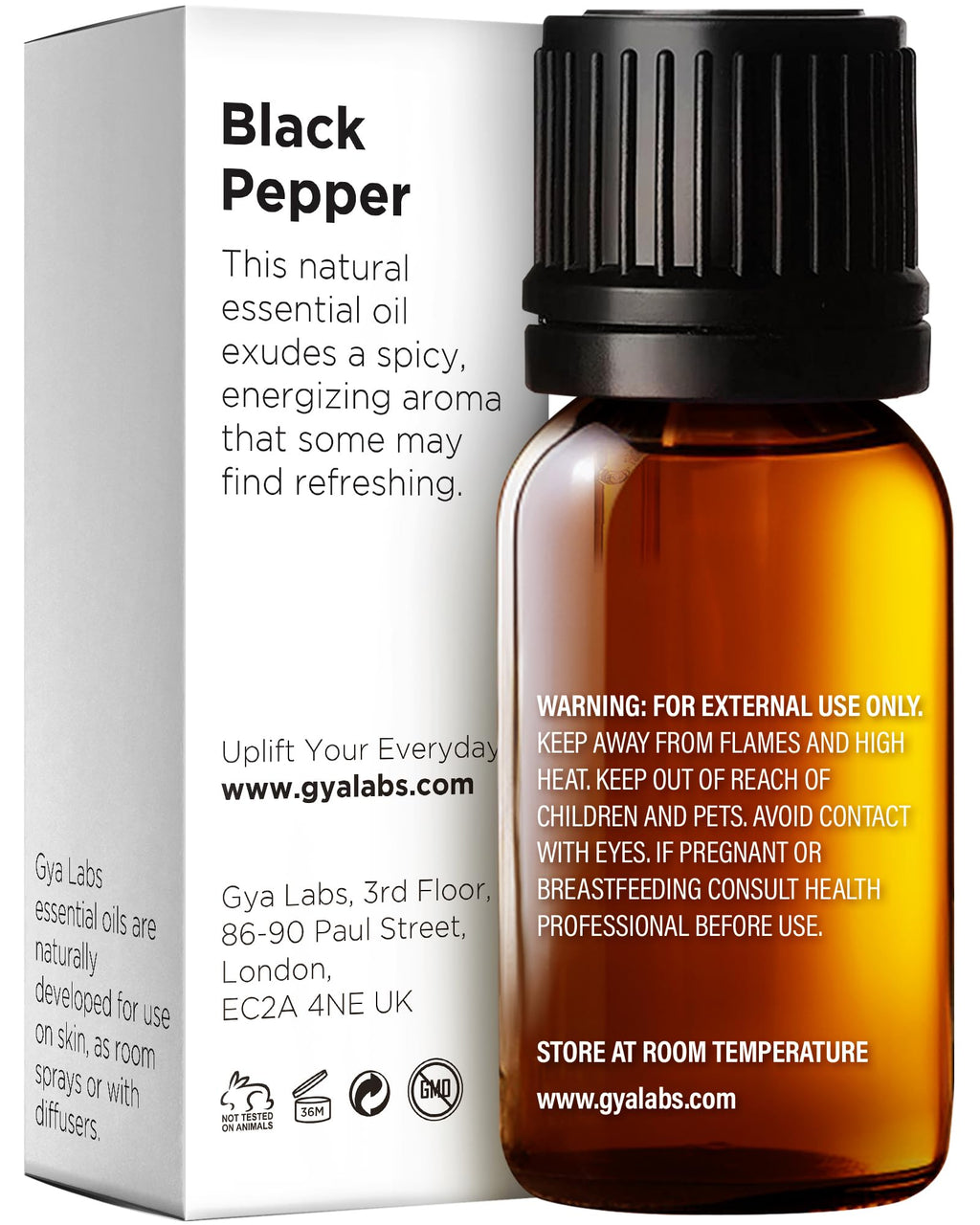 Gya Labs Black Pepper Essential Oil for Comfort & Candle Making Scent - Black Pepper Oil Essential Oils for a Soothing Aromatic