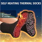 WenFeng 3 Pair Tourmaline Thermal Circulation Acupressure Self-Heating Shaping Socks, AFIZ Tourmaline Slimming Health Sock,Foot