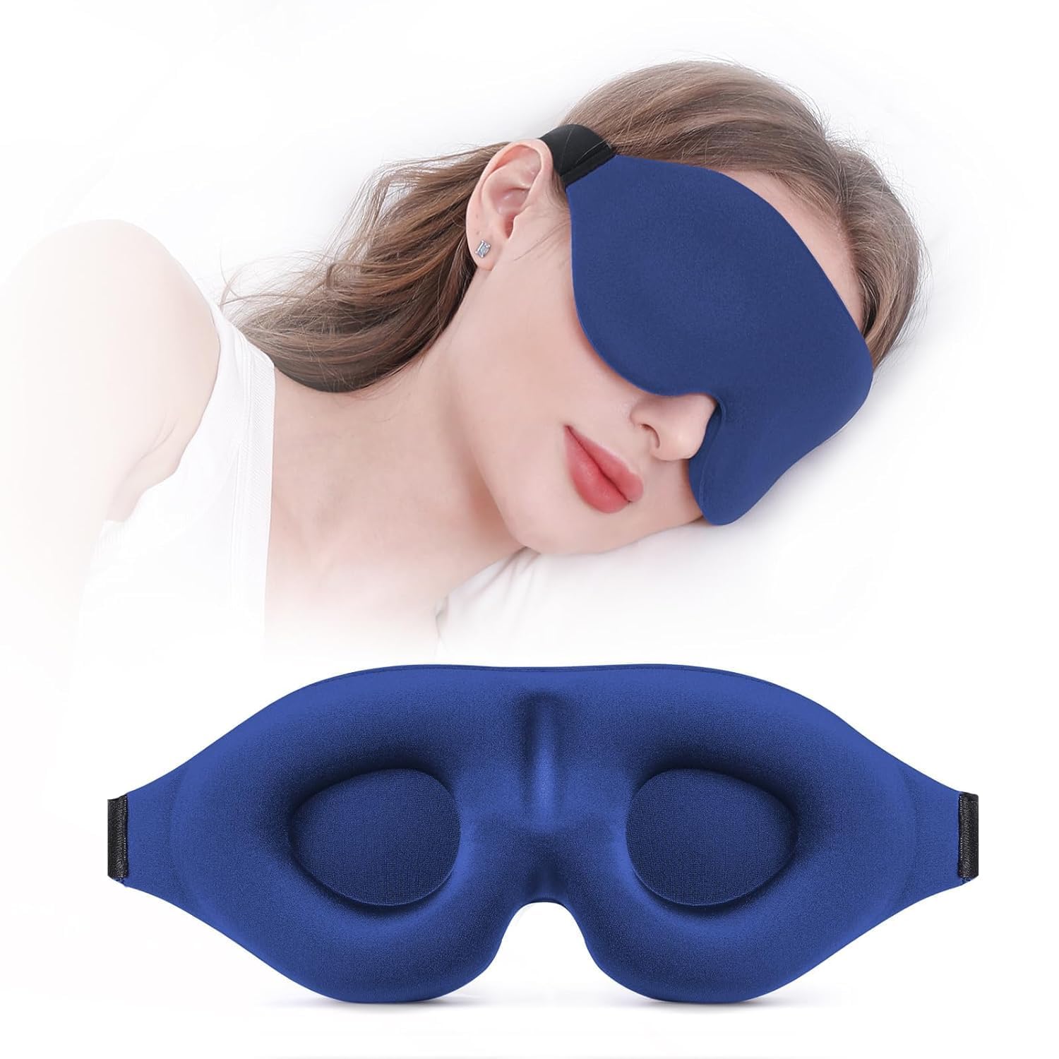 3D Sleep Eye Mask For Sleeping, Navy Blue