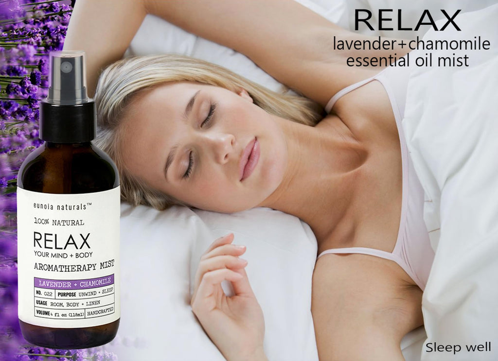 The Original Relax Lavender Sleep Aromatherapy Mist, All Natural Lavender Pillow Spray, Lavender & Chamomile Oils, Breath Easy t