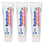 Globe (3 Pack) Bacitracin Zinc Ointment + Aloe 1oz - Maximum Strength Antibiotic for Wound Healing - Topical Medicated Solution 