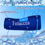 Tolaccea Hot & Cold Therapy Flexible Ice Packs Cold Therapy Compression Sleeve Reusable Gel Pack for Injury Cold Wrap for Knee C