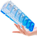 Extra Large Pill Organizer 2 Times a Day - XL Pill Box 7 Day with Big AM/PM Compartments - Fits Large Vitamins, Supplements & Gu