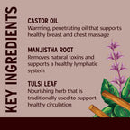 Banyan Botanicals Breast Care Balm - Organic Herbal Salve with Tulsi & Palmarosa - for Lymph Massage & Breast Health - Promotes