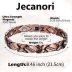 Jecanori Magnetic Copper Bracelets for Women,Copper Magnetic Ring for Women,Crystal Bracelets with 3500 Gauss Magnets,Jewelry Gi