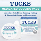 TUCKS Medicated Cooling Pads, 200 Count - Witch Hazel Pads for Sensitive Areas, Cleanse and Protect from Irritation