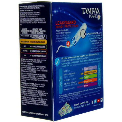Tampax Pearl Reg UNSC 18c Size 18ct Tampax Pearl Regular Unscented 18 Ct Ea