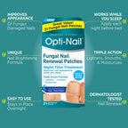 Opti-Nail Fungal Nail Renewal Patches, Night-Time Treatment Improves Nail Appearance While You Sleep, 21 Patches