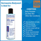 Dermasolve Medicated Psoriasis Body Wash - 2-Pack (8.0 oz each) - Proven to Provide Relief from Psoriasis, Eczema & Seborrheic D