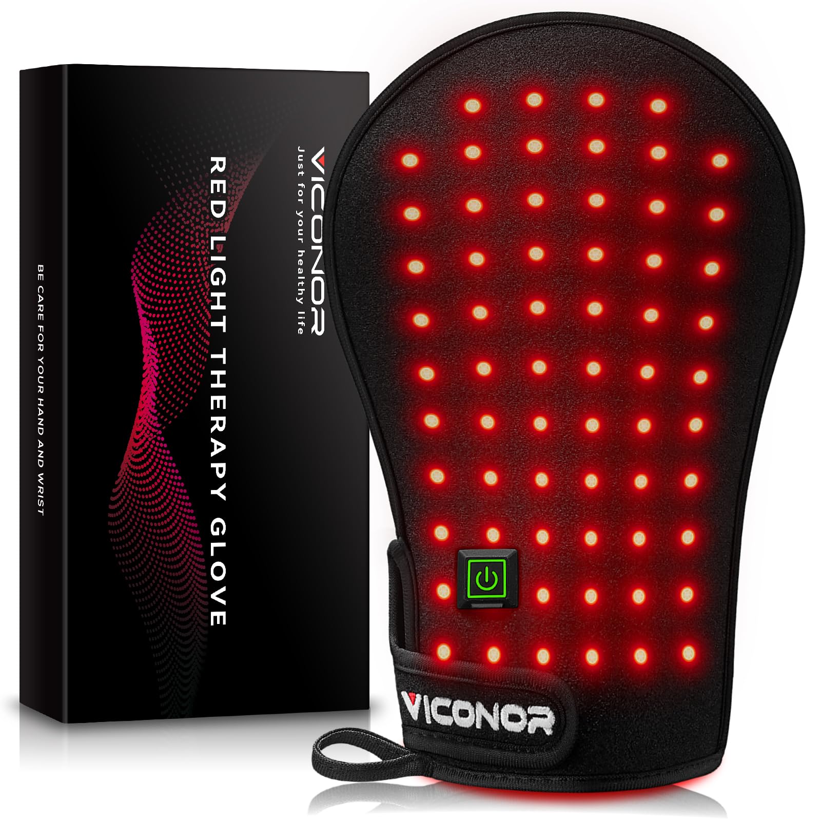 Red Light Therapy Device for Hands, Infrared-Light-Therapy-Gloves Finger Wrist, Led Near Infrared Light Skin Care, Carpal Tunnel