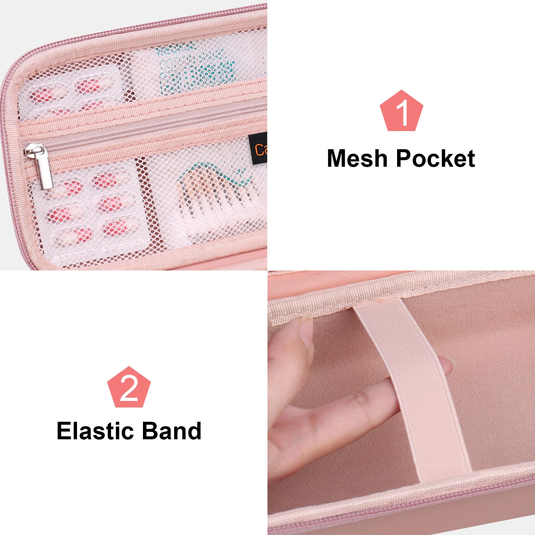 Canboc Carrying Case for Asthma Inhaler, Handheld Spacer for Adults and Kids, Mask, Inhaler Spacer Bag with Removable Shoulder S