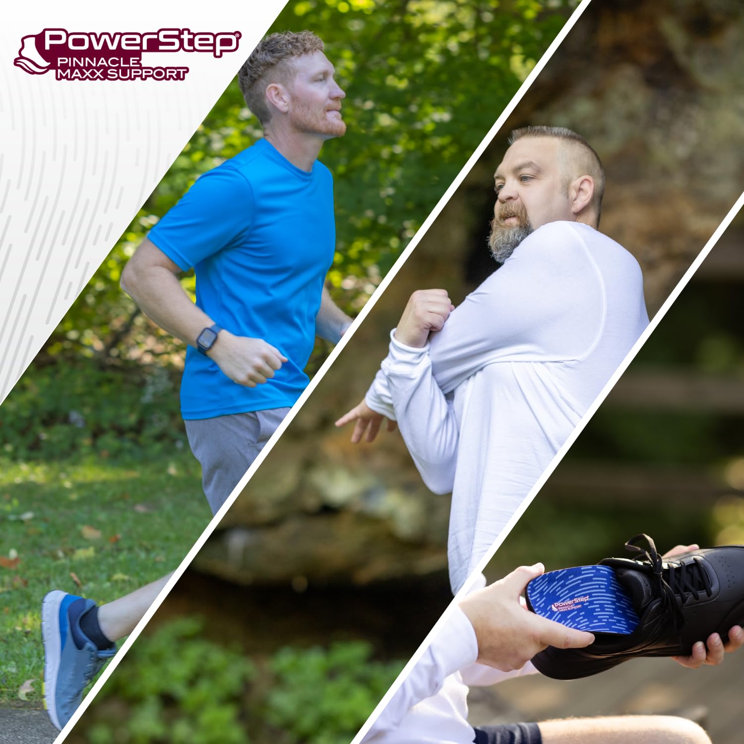 PowerStep Pinnacle Maxx Orthotic Insoles - Orthotics for Overpronation with Maximum Stability & Comfort - Firm + Flexible Angled