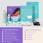 Grownsy Postpartum Mom & Baby Essential Kits, Postpartum Recovery Kit for Labor &Delivery with Hospital Essentials for Women Aft