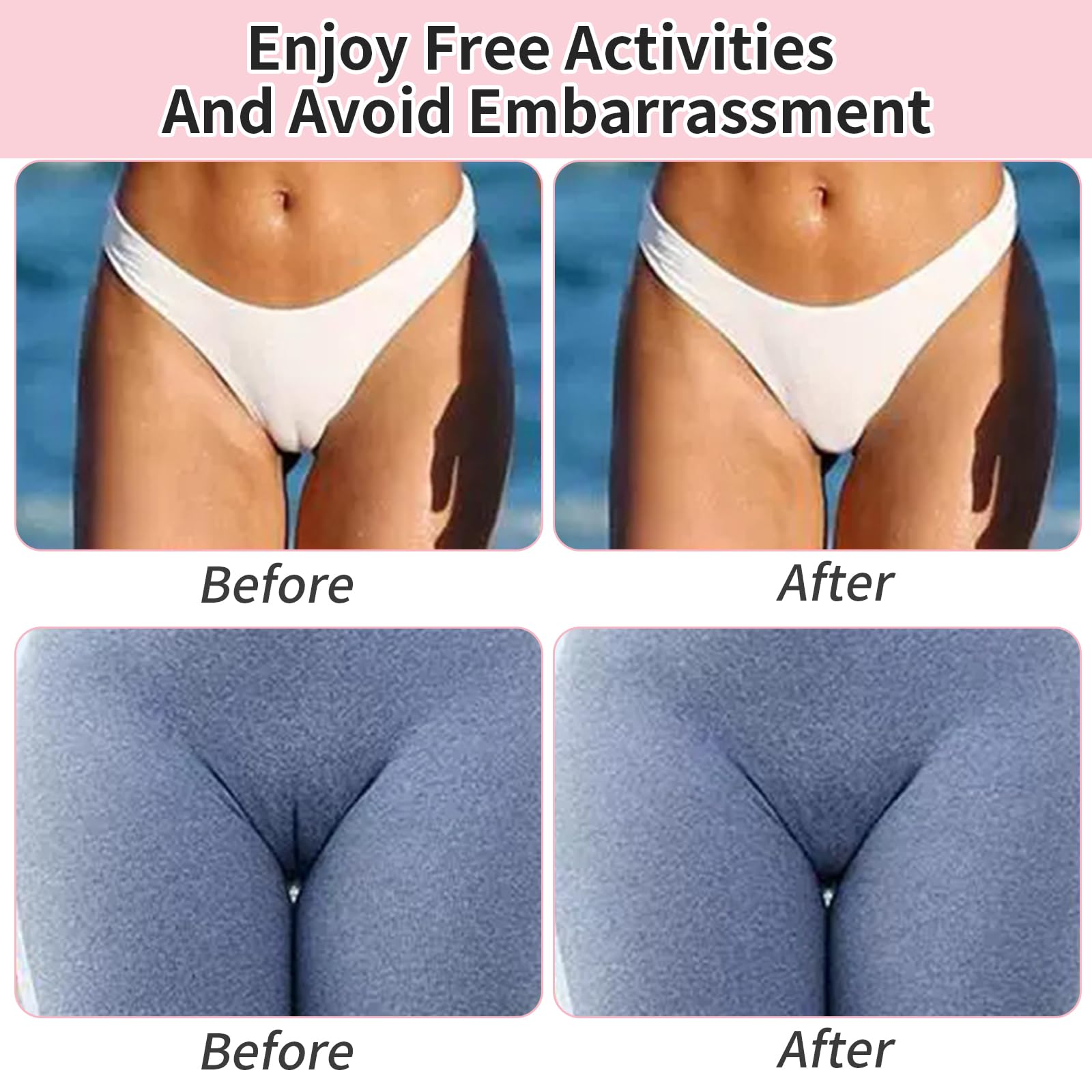 Gexloryn 4 Pack Drop-Shaped Concealer for Women, Reusable Silicone Pads Invisible Self-adhesive, Underwear Guard Seamless Hider