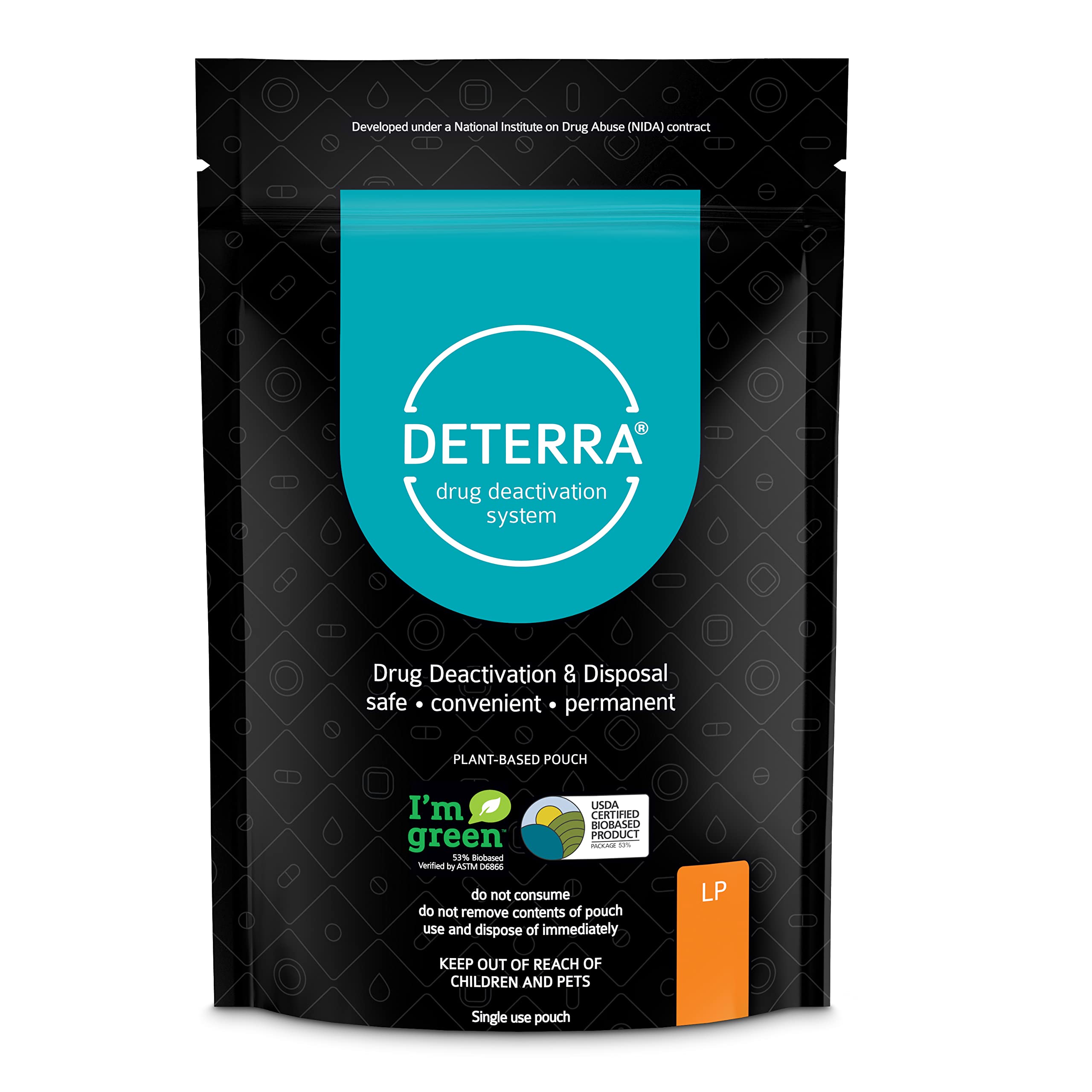 Deterra-LP - Drug Deactivation and Medication Disposal System - Safe Medication, Pill, and Liquid Destroyer - Plant-Based Large