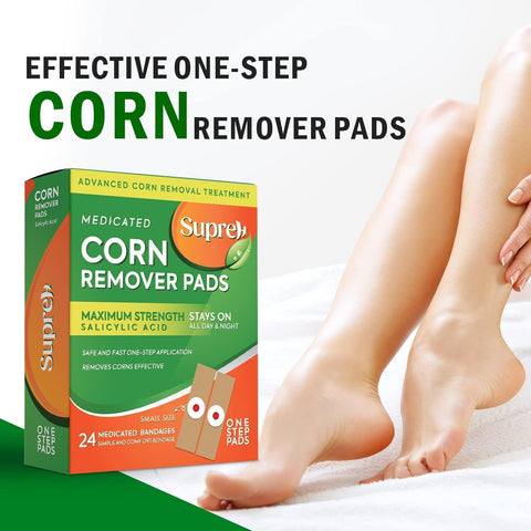 Corn Removers for Toes Feet Bandages: Corn Cushions and Small Callus Removal with 40% Salicylic Acid Long Adhesive - for Adult S