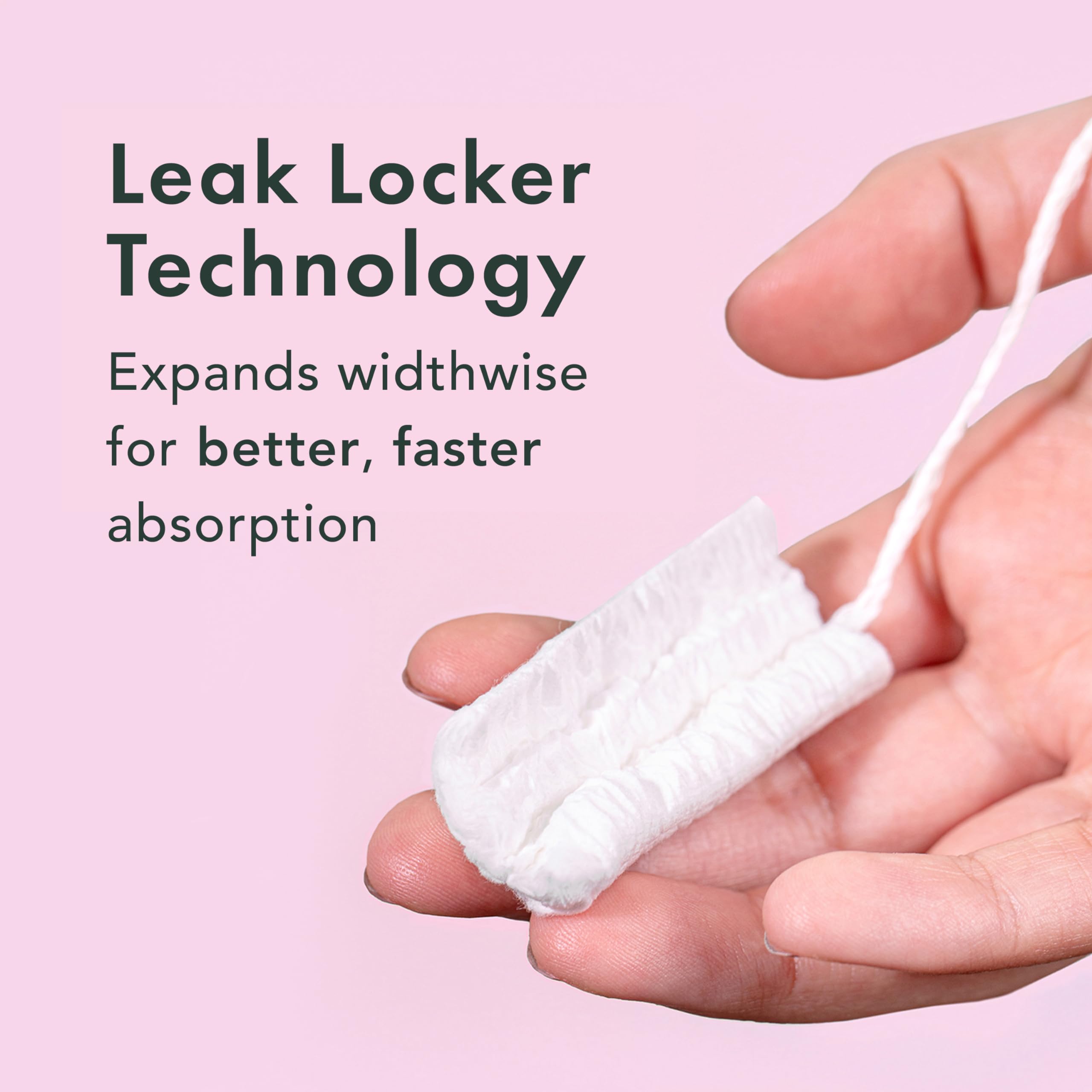 Rael Tampons, Compact Applicator Tampon Made with Organic Cotton - Tampons, Super Absorbency, BPA-Free, Chlorine Free, Leak Lock