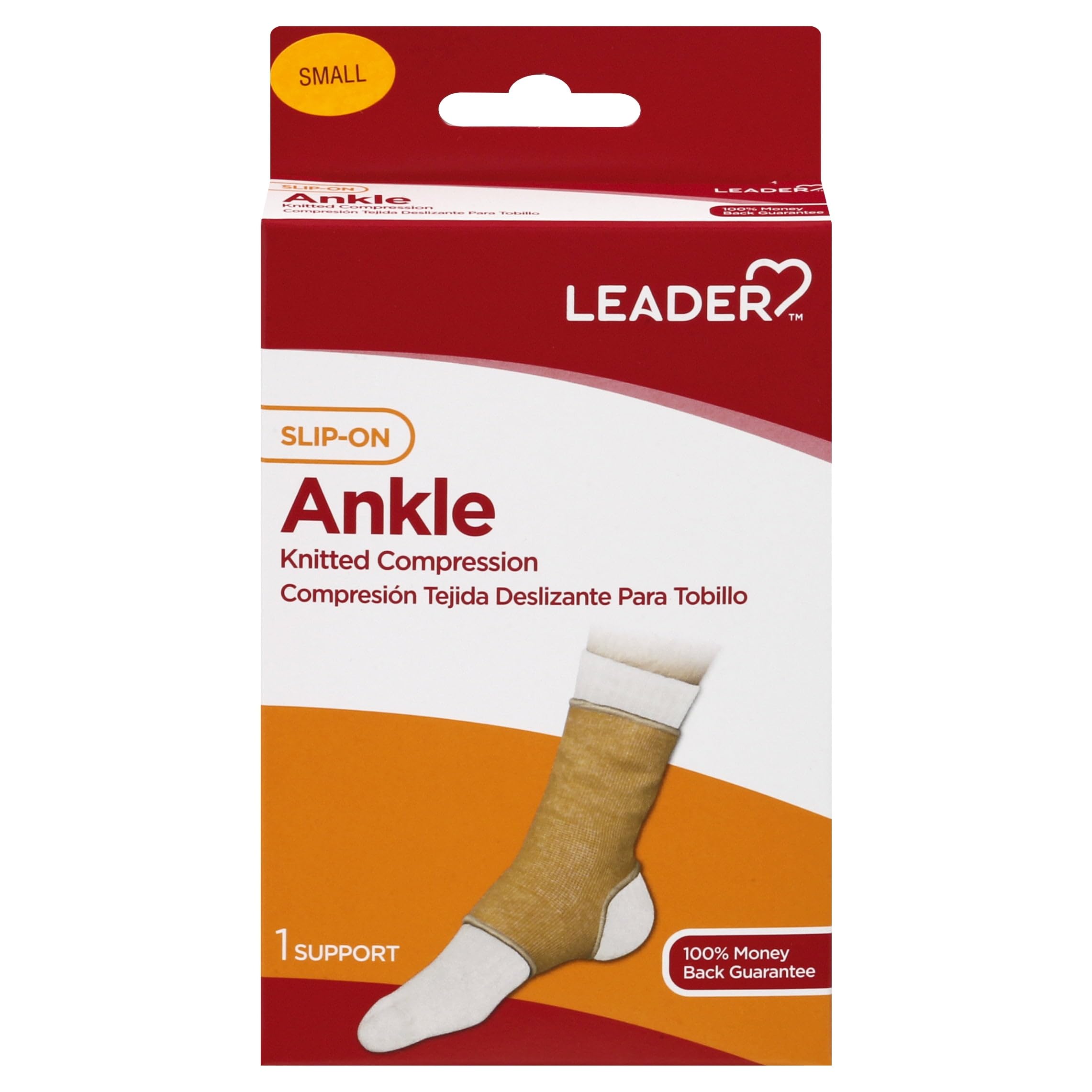 Leader Elastic Slip-On Ankle Support, Small
