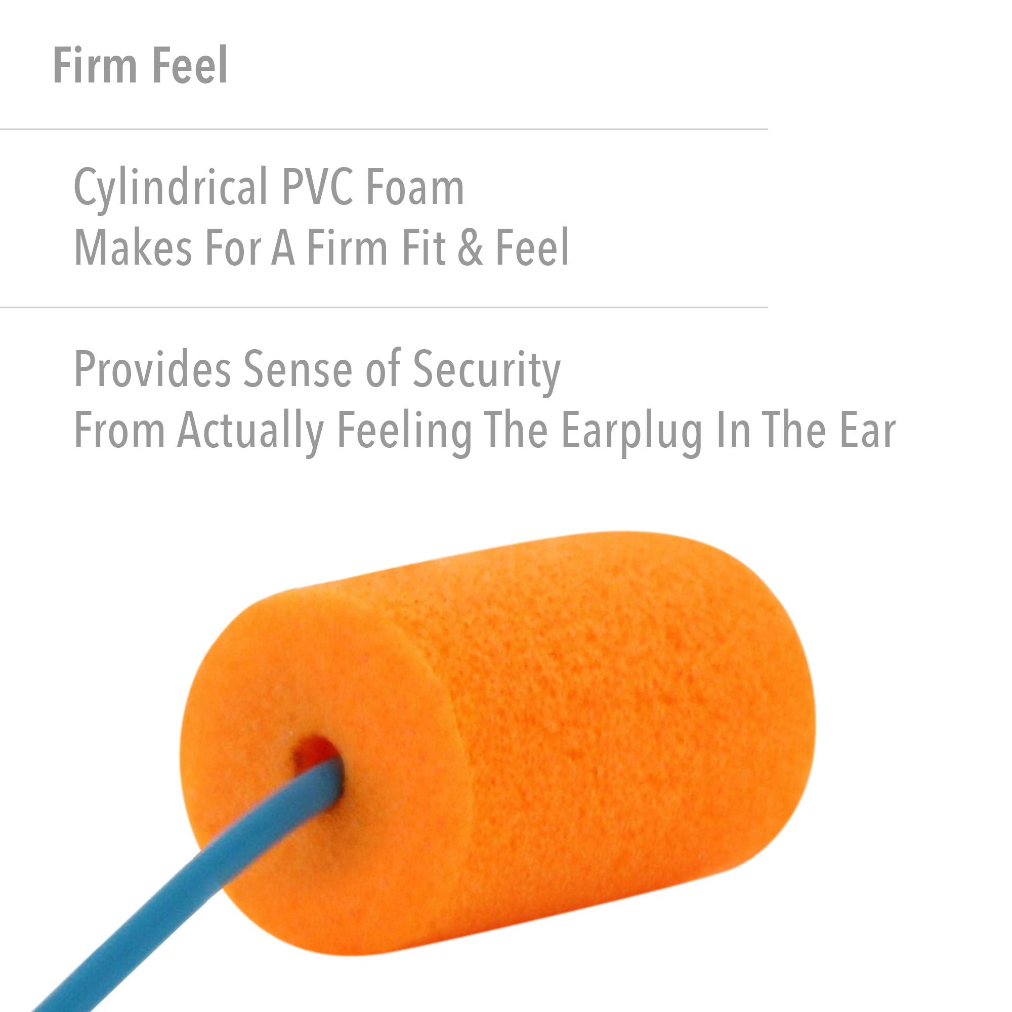 Howard Leight by Honeywell FirmFit Corded Disposable Foam Earplugs, Polybag, 100-Pairs (FF-30)