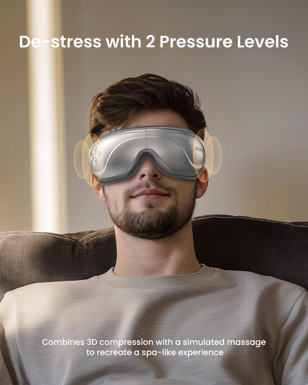 RENPHO Eyeris 2 Eye Massager with Heat and Cooling, Christmas Birthday Gifts for Mom Dad Women Men Heated Eye Mask for Reduce St