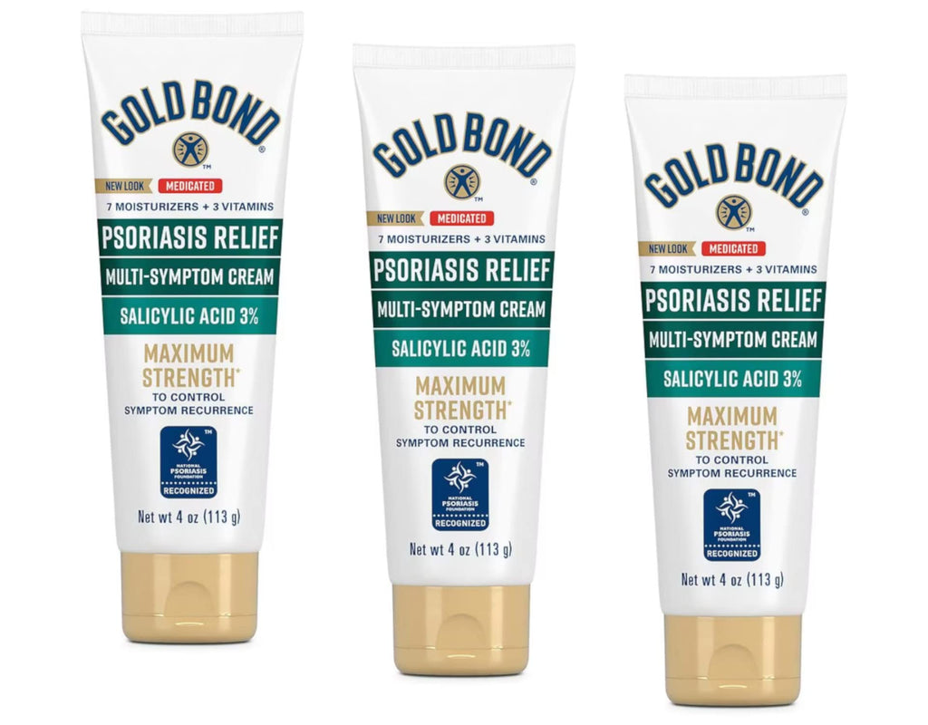 Gold Bond Ultimate Multi-Symptom Psoriasis Relief Cream 4 Ounce (Pack of 3)