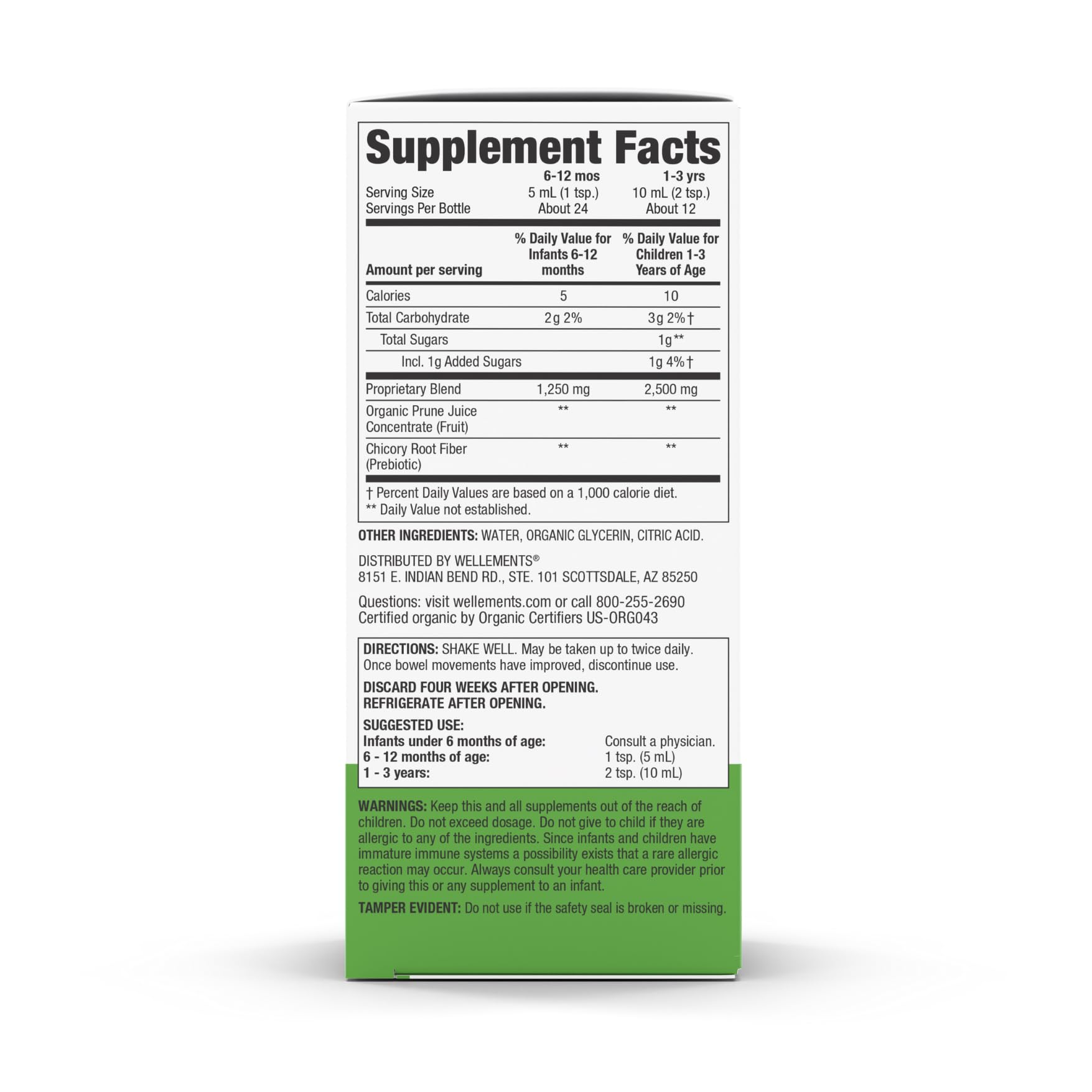 wellements Organic Baby Constipation Support Relieves Occasional Constipation for Infants & Toddlers, No Harsh Laxatives, USDA C